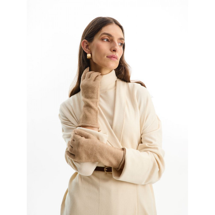 Перчатки Alpine, удлиненные, бежевые