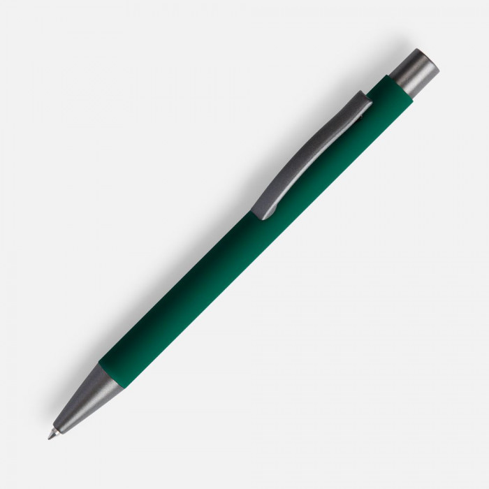 Ручка шариковая Atento Soft Touch, зеленая