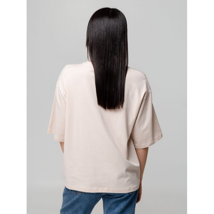 Футболка унисекс оверсайз Street Vibes, бежевая, размер XL/XXL