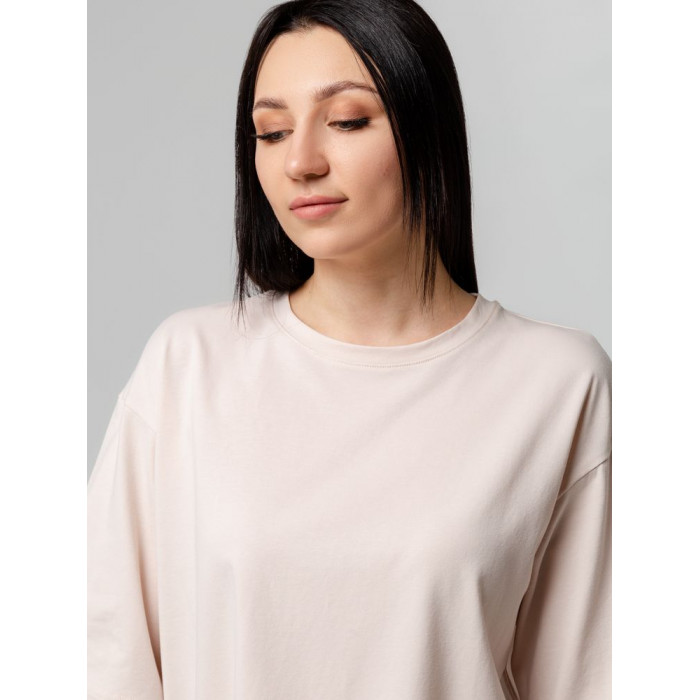 Футболка унисекс оверсайз Street Vibes, бежевая, размер XL/XXL