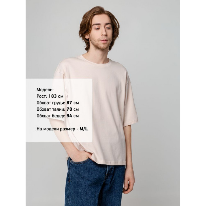 Футболка унисекс оверсайз Street Vibes, бежевая, размер XL/XXL