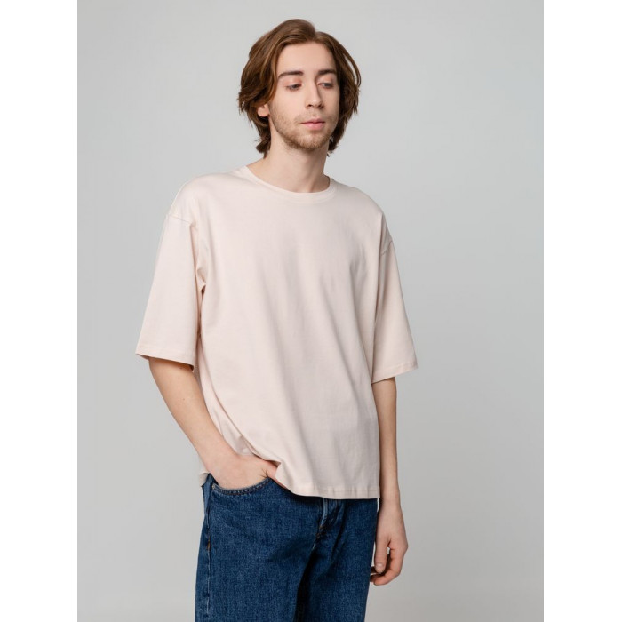 Футболка унисекс оверсайз Street Vibes, бежевая, размер XL/XXL