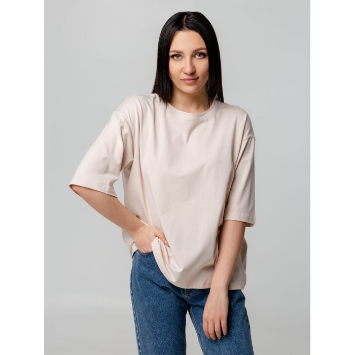 Футболка унисекс оверсайз Street Vibes, бежевая, размер XL/XXL