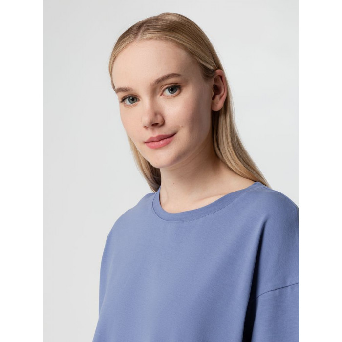 Футболка унисекс оверсайз Street Vibes, синяя (лавандовая), размер M/L