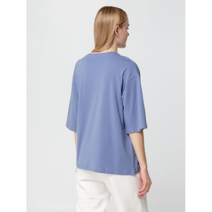 Футболка унисекс оверсайз Street Vibes, синяя (лавандовая), размер M/L