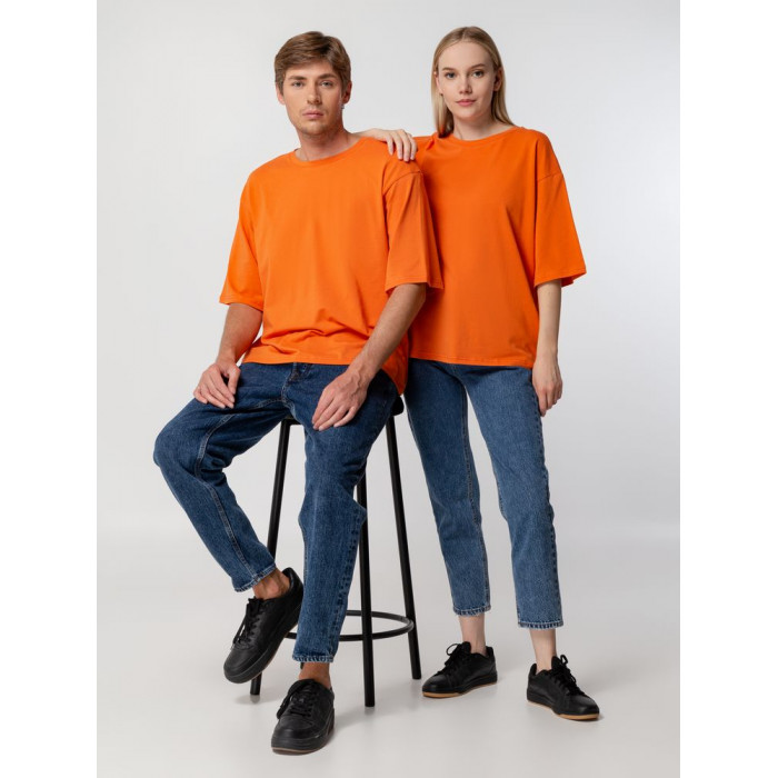 Футболка унисекс оверсайз Street Vibes, оранжевая, размер XL/XXL