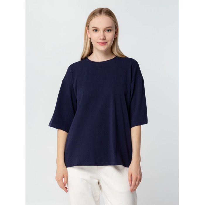 Футболка унисекс оверсайз Street Vibes, темно-синяя, размер XL/XXL