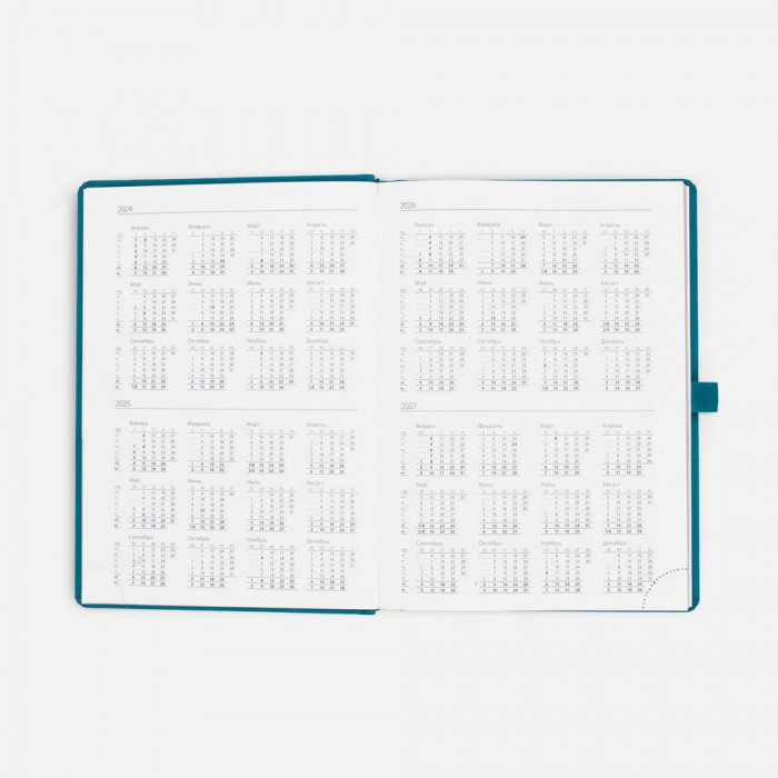 Ежедневник Favor Metal, недатированный, бирюзовый