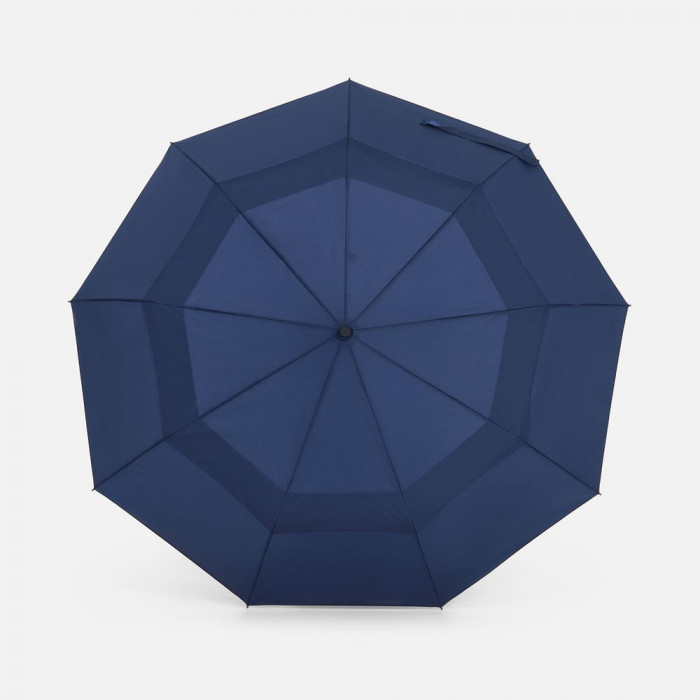 Складной зонт Dome Double с двойным куполом, темно-синий