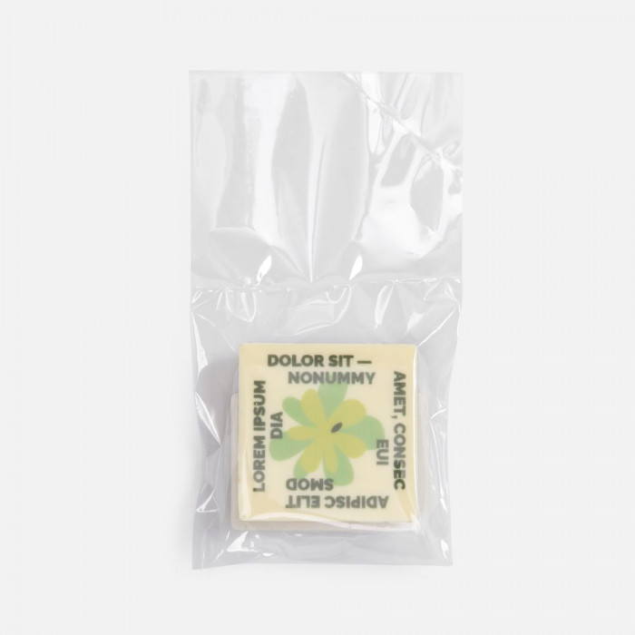 Печенье Dream White в белом шоколаде, квадрат