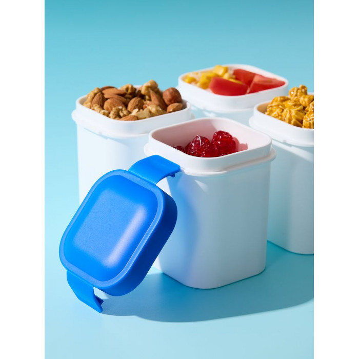 Ланчбокс для снеков Lunch Crunch, белый с синим