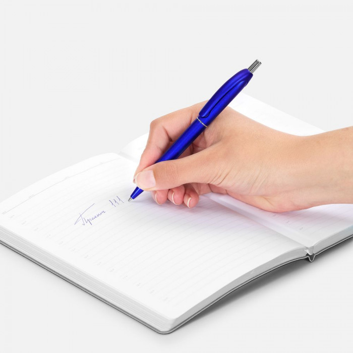 Ручка шариковая Bright Spark, синий металлик