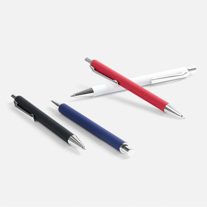 Ручка шариковая Lobby Soft Touch Chrome, синяя