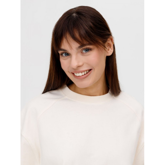 Футболка оверсайз унисекс Sideline, молочно-белая