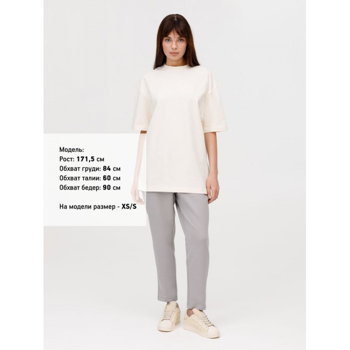 Футболка оверсайз унисекс Sideline, молочно-белая