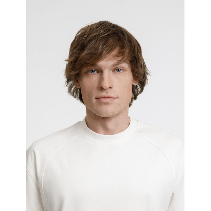 Футболка оверсайз унисекс Sideline, молочно-белая