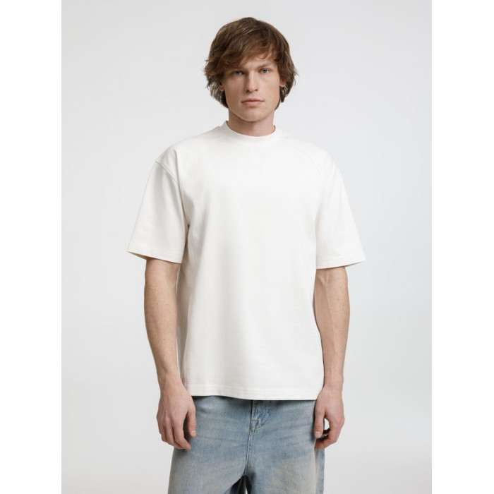 Футболка оверсайз унисекс Sideline, молочно-белая