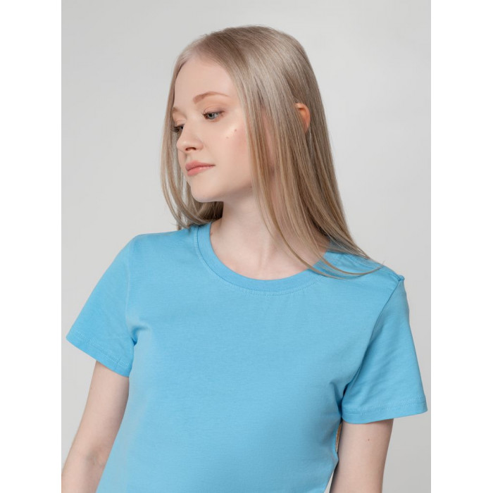 Футболка женская T-bolka Lady голубая, размер L
