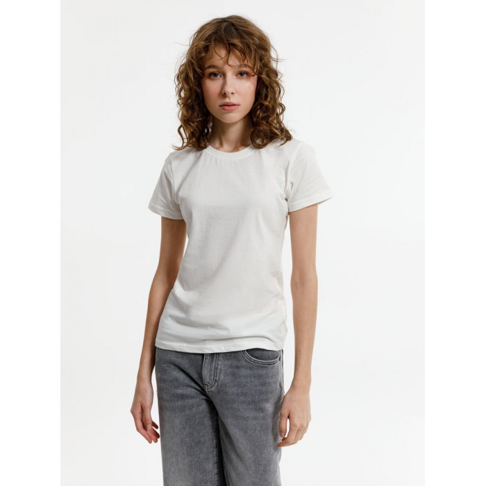 Футболка женская T-bolka Lady, белая (теплый оттенок), размер XXL