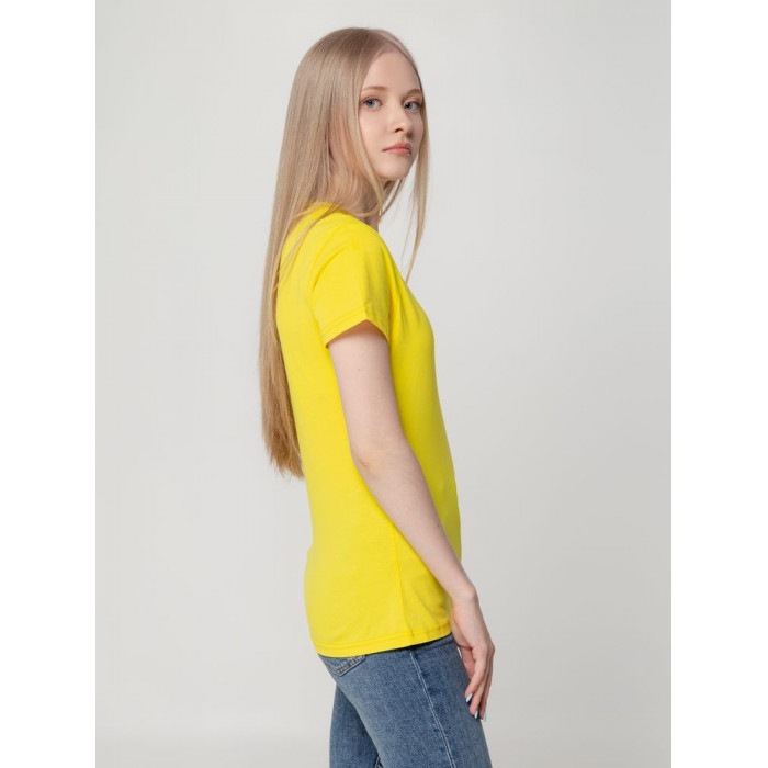 Футболка женская T-bolka Lady желтая, размер XL