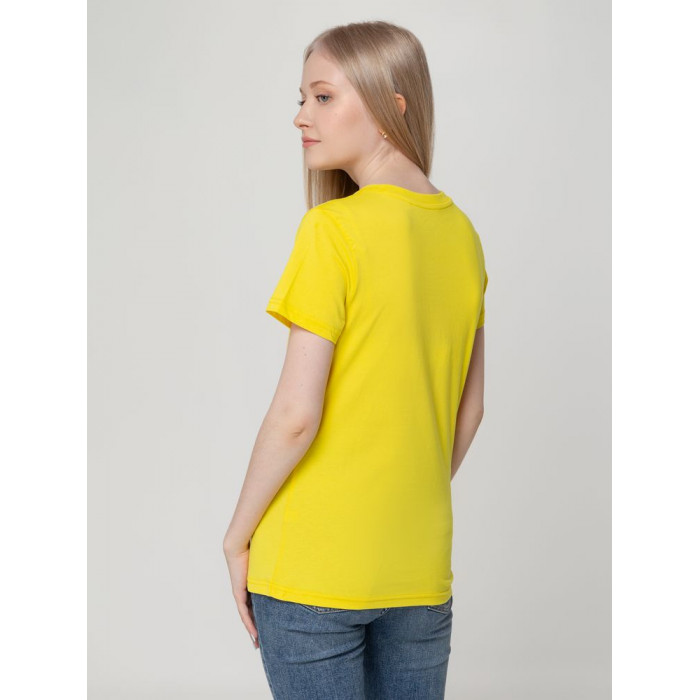 Футболка женская T-bolka Lady желтая, размер XL