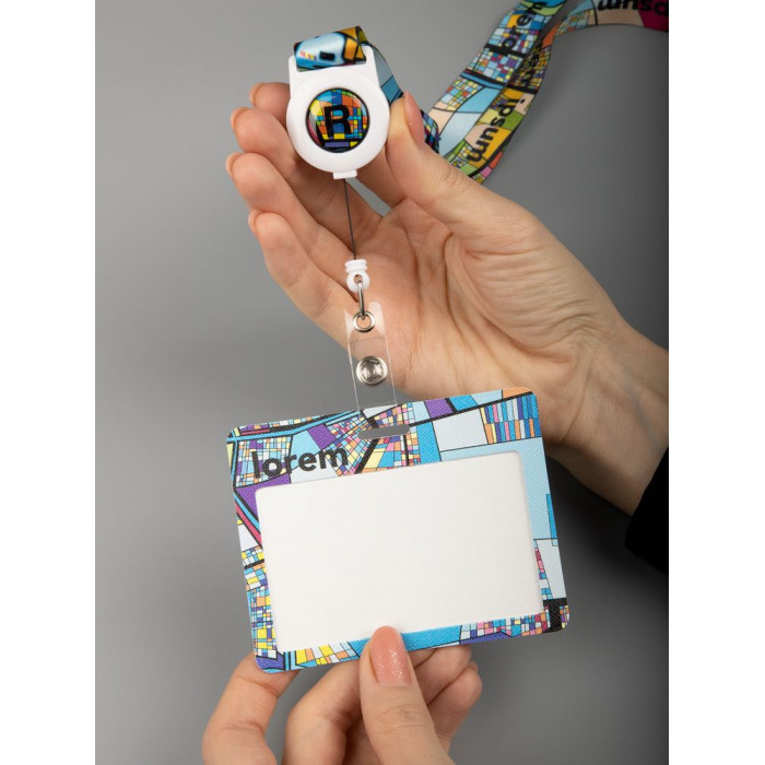 Карман для пропуска Saff Plus на заказ, горизонтальный