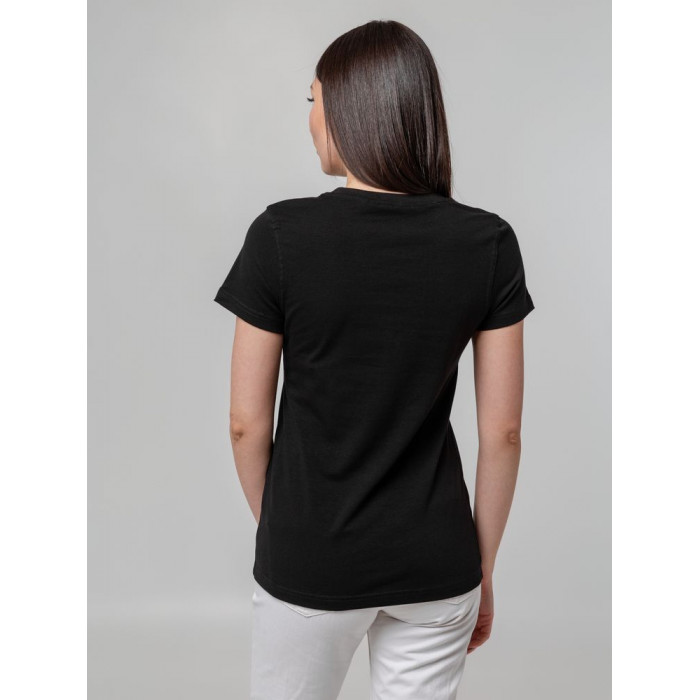 Футболка женская T-bolka Stretch Lady, черная, размер XXL