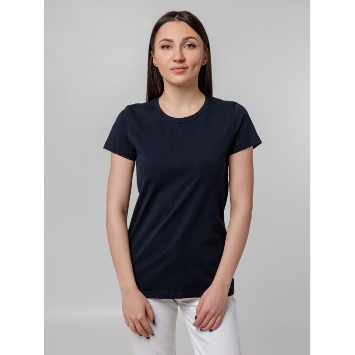 Футболка женская T-bolka Stretch Lady, темно-синяя (navy), размер XL