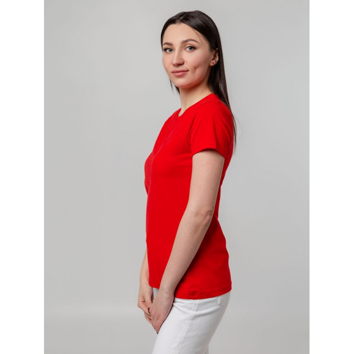 Футболка женская T-bolka Stretch Lady, красная, размер XL