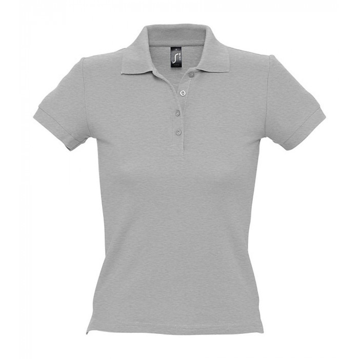 Рубашка поло женская People 210 серый меланж, размер XXL