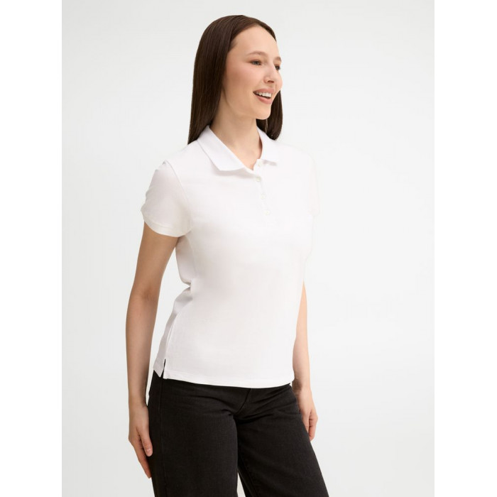 Рубашка поло женская People 210 белая, размер XXL