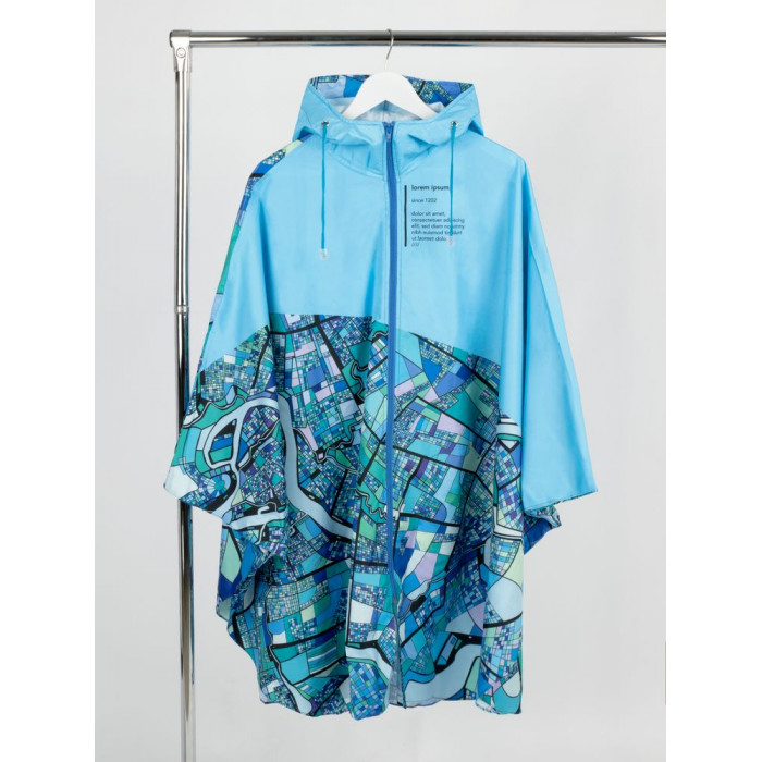 Дождевик-пончо AquaStop взрослый на заказ, разноцветный, единый размер