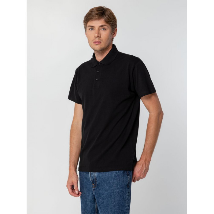Рубашка поло мужская Spring 210 черная, размер 5XL