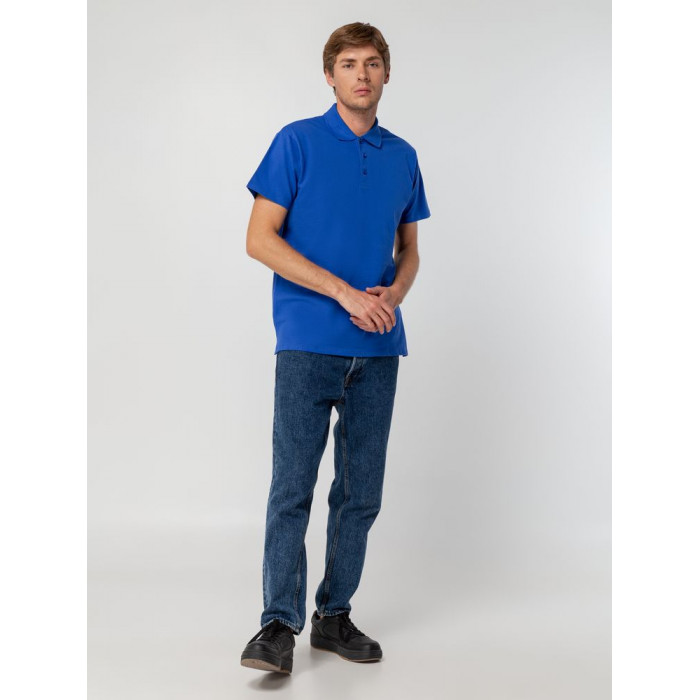 Рубашка поло мужская Spring 210 ярко-синяя (royal), размер XXL