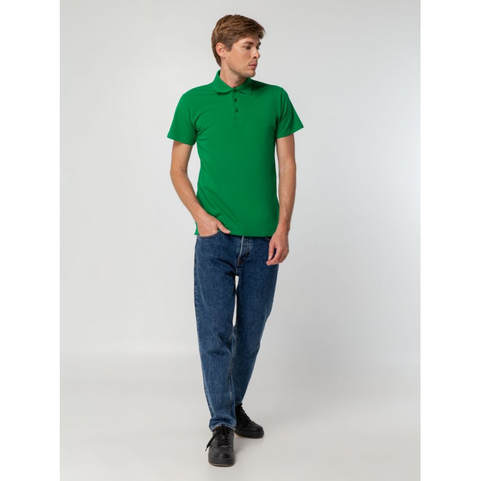 Рубашка поло мужская Spring 210 ярко-зеленая, размер XXL