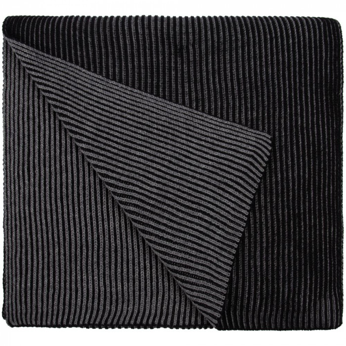 Шарф Nobilis, черный с серым меланжем