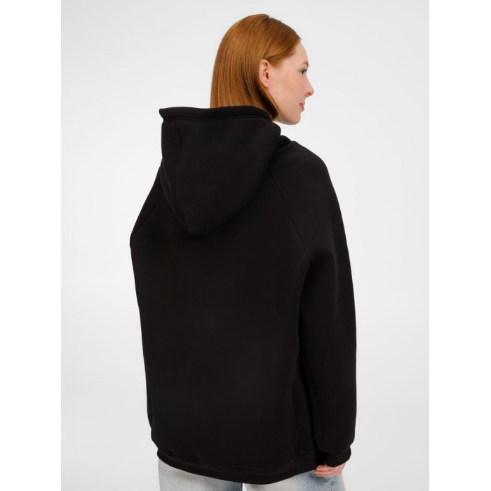 Худи унисекс оверсайз Easy Street, черное, размер XS/S
