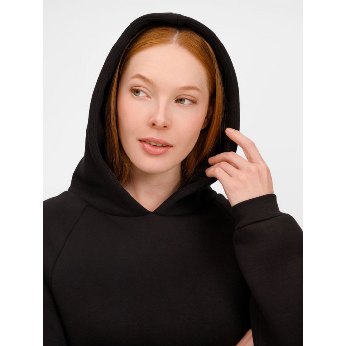 Худи унисекс оверсайз Easy Street, черное, размер XS/S