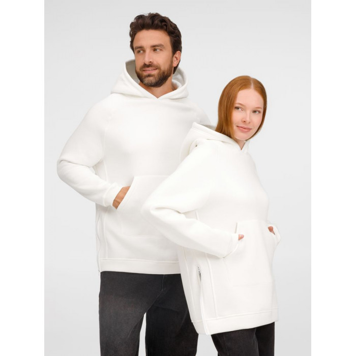 Худи унисекс оверсайз Easy Street, молочно-белое, размер XL/XXL