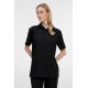 Рубашка поло унисекс Senti, черная Рубашка поло унисекс Senti, черная