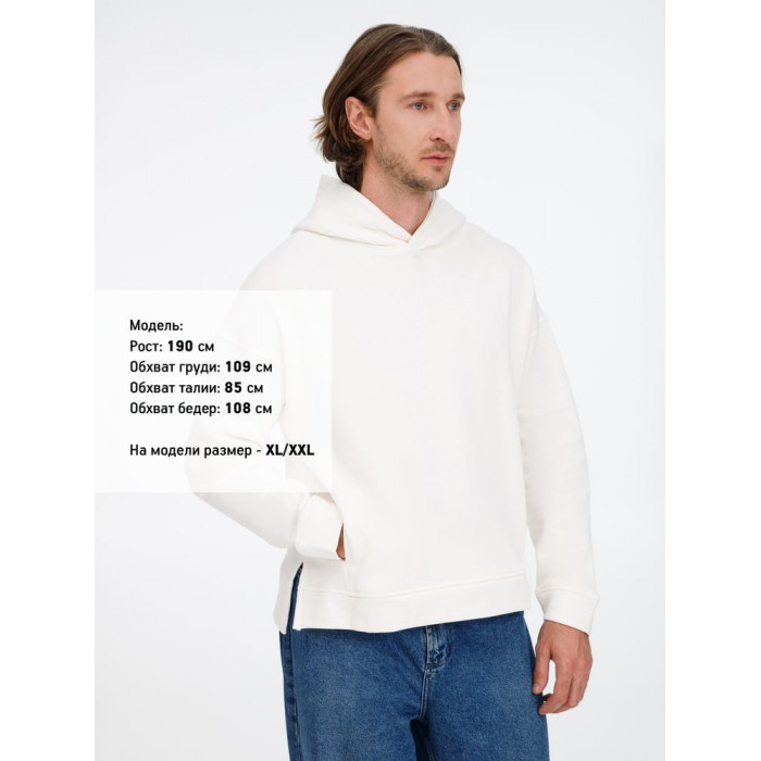 Худи оверсайз унисекс Tolla, молочное