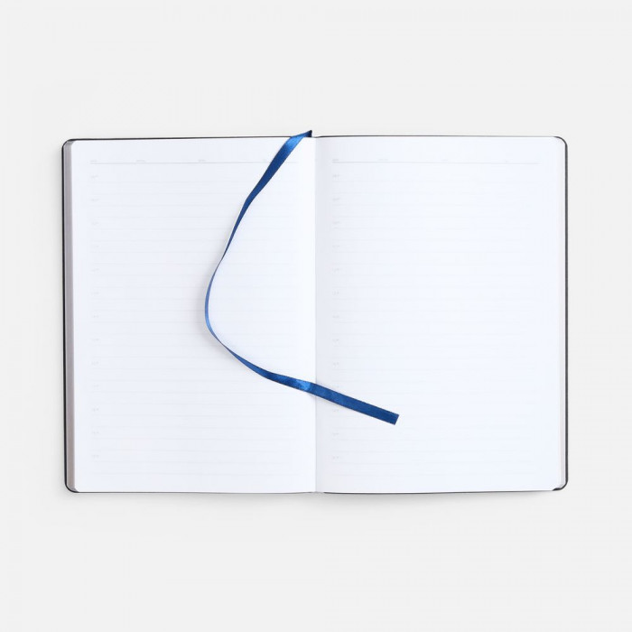 Ежедневник Nebraska Flex, недатированный, синий с серебром