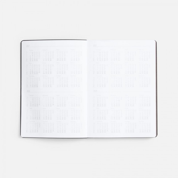 Ежедневник Nebraska Flex, недатированный, синий с серебром