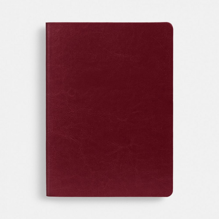 Ежедневник Nebraska Flex, недатированный, бордовый с серебристым