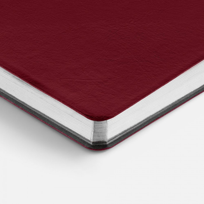 Ежедневник Nebraska Flex, недатированный, бордовый с серебристым