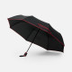 Зонт складной Edgeline, черный с красным