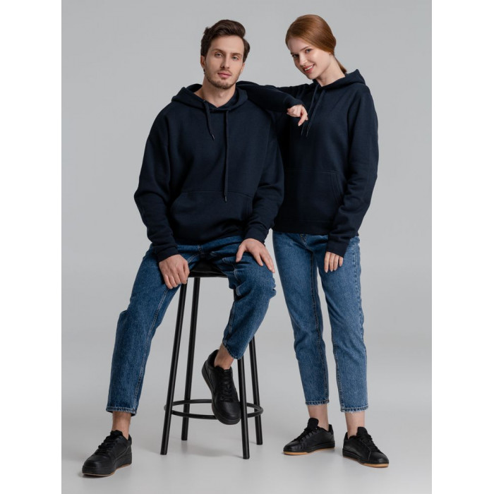 Толстовка с капюшоном Slam 320, темно-синяя, размер XS