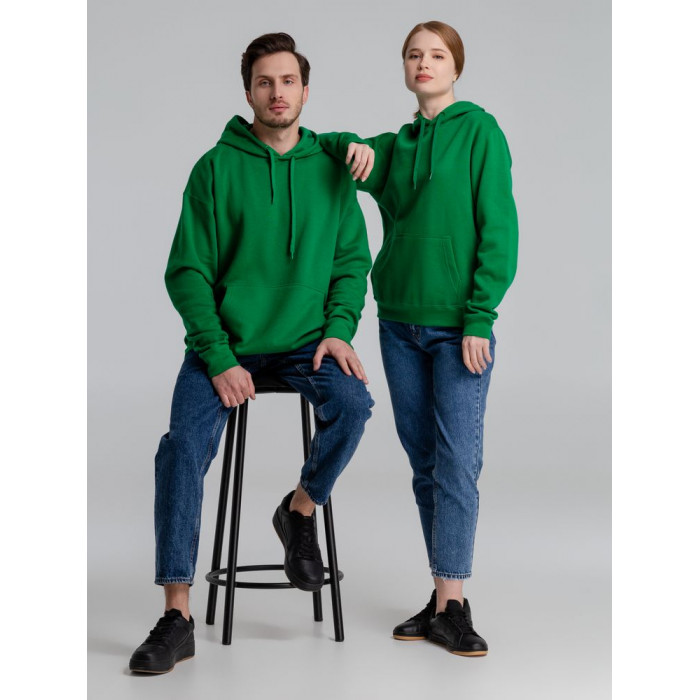 Толстовка с капюшоном Slam 320, ярко-зеленая, размер XS