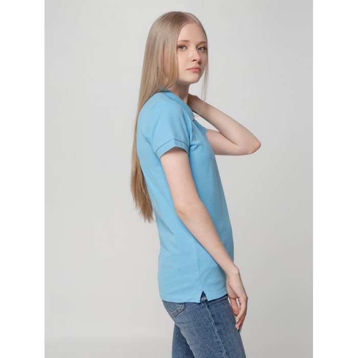 Рубашка поло женская Virma lady, голубая, размер XXL