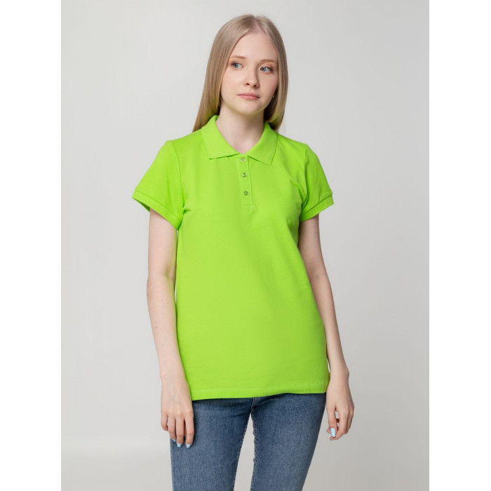 Рубашка поло женская Virma lady, зеленое яблоко, размер XXL